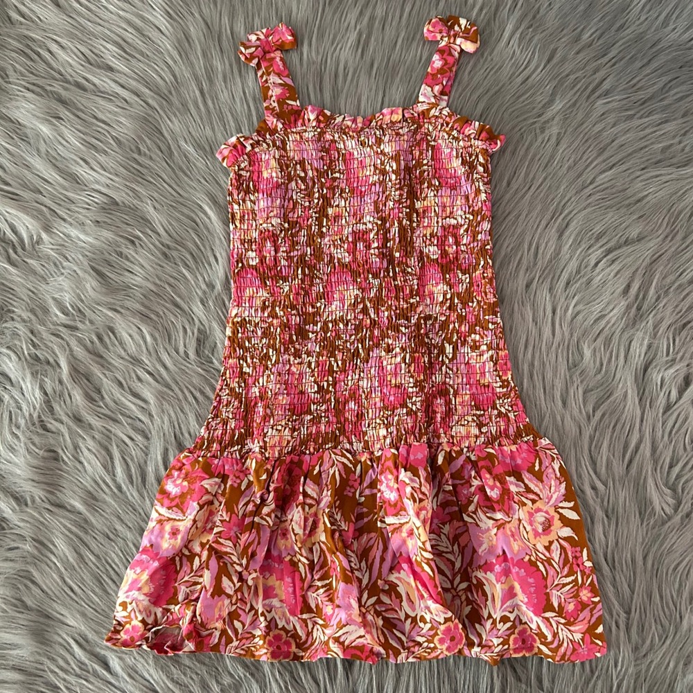 Wonder Nation Floral Sleeveless Dress Toddler Girl's Size 5T Pink Stretchy